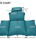 All Weather Egg Chair Cushion With Headrest Waterproof And UV Protected Thick Overstuffed Seat And Back size chart