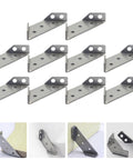 Heavy Duty Corner Braces Pack Of 10 Trapezoid Stainless Steel Angle Brackets With Pre Drilled Countersunk Holes for furniture support