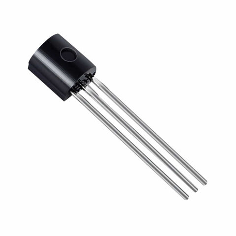 Close-up of single transistor from Transistor Assortment Kit 250 Pieces NPN PNP BJTs TO 92 Tinkerers For DIY Electronics Arduino