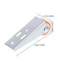 Heavy Duty 2 Pack Sliding Door Rollers For Wood Barn Tracks And Closet Cabinets With Nylon Wheels And Reinforced Steel Brackets close-up showing silver bracket with orange wheel.