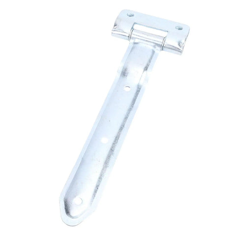 12 Inch Offset Bent Strap Hinge For RV Enclosed Cargo Trailer Doors, beefy heavy duty metal hardware, top view