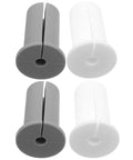 Get These Cool Silicone Wall Hole Plugs To Block Dirt And Water! Perfect 4 Pack For 25mm Cables Makes Home Improvement Super Easy With Gray And White Look. Gray and white silicone wall hole plugs for 25mm cables, 4-pack, front view