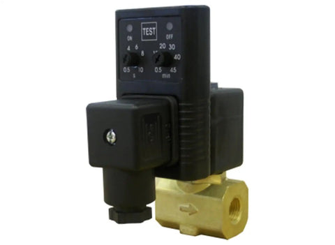 Automatic Drain Valve for 110 Volt Air System With Forged Brass Body and One Quarter Inch NPT Female Ports Easy Install
