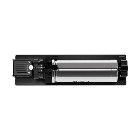 Rotary roller engraving accessory for Creality Falcon A1 laser engraver; silver cylinder on black base