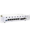 Next Level MediaTek Filogic 880 Tri Band WiFi 7 Router With Eight Gig DDR4 Memory And Ten Gigabit Ethernet Ready For Openwrt Without A Hitch For Home Lab Geeks Wanting Plug And Play Freedom, showing multiple ethernet ports and USB connection.