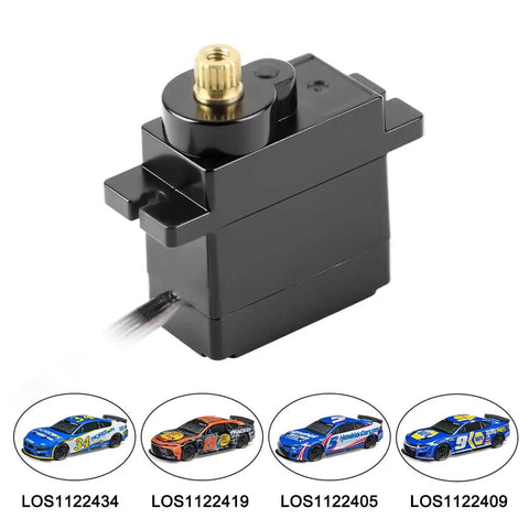 Beefed Up Micro Metal Gear RC Servo Upgrade compatible with 1/18 to 1/12 scale Arrma and Losi RC trucks and buggies
