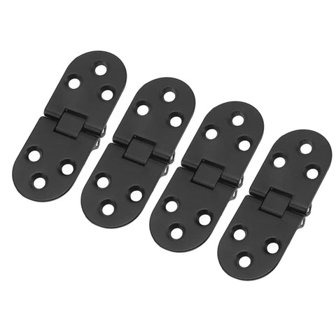 4 Pack Flush Mount Hinges Zinc Alloy 2.2mm 180 Degree Opening Heavy Duty Cabinet Hinges For Folding Tables Sewing Machine Cabinets RV Conversions 30000 Plus Cycles