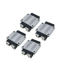 High Precision 4 Pc Steel Linear Guide Rail Kit HGH15CA HGW15CC HGH20CA Heavy Duty Smooth Motion Low Friction System Easy Install No Maintenance For DIY CNC Router Projects And Industrial Automation Gear, four steel linear blocks