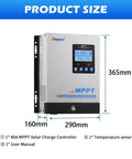 80 Amp MPPT Solar Charge Controller For 12V 24V 48V Systems with dimensions 365mm x 290mm x 160mm