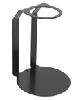 Sleek Black Iron Pour Over Coffee Dripper Rack With Rock Solid Stable Base For Precision Drip Brewing At Home Or Office, side view.