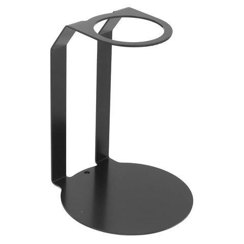 Sleek Black Iron Pour Over Coffee Dripper Rack With Rock Solid Stable Base For Precision Drip Brewing At Home Or Office, side view.