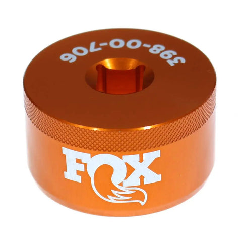 Orange Fork Top Cap Socket 32mm 3/8 Drive for Bike Suspension Maintenance, durable grip, showing brand logo on top