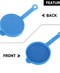 Washer Fluid Reservoir Cap Replacement For Armada Altima Maxima Titan XTerra Quest Sentra And Infiniti G20 G35 FX35 FX45 QX56 QX80 Fits OE 28913-7S000 28913-JX00A Easy Install, showing front and back views.