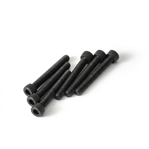 Heavy Duty M2.5 X 6MM Socket Head Cap Screws Bolts 50 Pack Black Oxide 304 Stainless Steel on white background