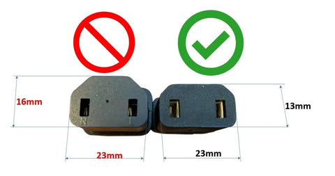 Replacement Power Cord For 6 Quart Express Crock Multicooker SCCPPC600 V1 Not All Models UL Listed 2 Prong Dimensional Check