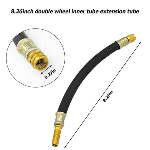 Four Pack Car Tire Valve Extensions 8.25 Inch Flexible Valve Stem Extenders For Vehicles Trucks RVs And More Universal Fit Easily Inflate Deflate In Tight Wheel Wells