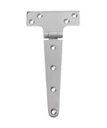 Single hinge from Six Piece Heavy Duty T Hinges Set For Marine Grade Use 316 Stainless Steel Triangular 8 Inch High Gloss Finish