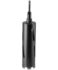 VEVOR core drill bit, front view; black diamond dry core with adapters, 3 in diameter, 9.5 in depth