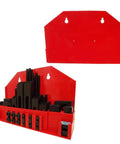 52 Piece T Slot Clamping Kit Seven Sixteenth Inch Set With End Clamps Flange Nuts Coupling Nuts Step Blocks Serrated End Clamps And Studs