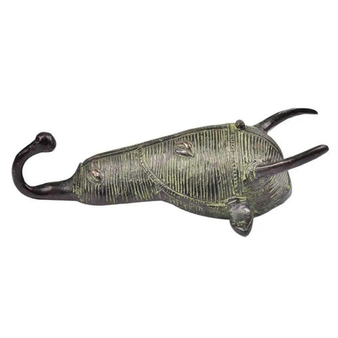 Rock Solid Six Piece Brass Bull Wall Hooks Hella Heavy Duty Coat Rack Key Hook Rustproof Towel Hanger For Bathroom Mudroom Garage Farmhouse And Kitchen Walls, antique brass bull hook design.