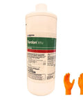 Woodland Tree And Woody Plant Pro Grade Herbicide RTU 1 Quart With Safe Handling Gloves And Pest ID Card For Quick Eradication Of Ailanthus Cherry Oak And Other Invasive Woods In Forests Roadsides And Fences. 1 qt bottle with orange gloves