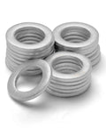 Made In USA M14 Oil Drain Plug Crush Washers 14mm Seal Ring Kit for Acura Honda Kia Hyundai and More, 20 Pack Aluminum Gasket