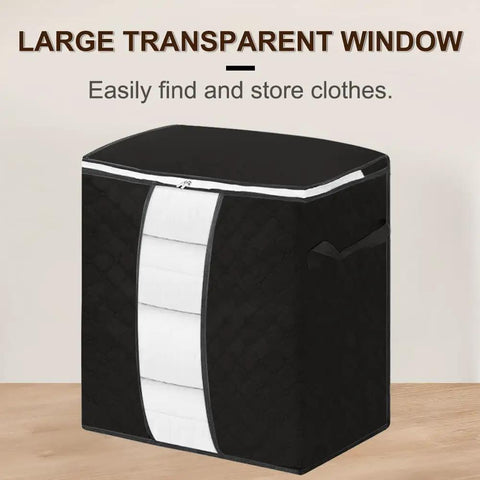 3 Pack Heavy Duty Waterproof Storage Bags With Zipper For Grab And Go Moving And Travel, Foldable Reinforced Handles