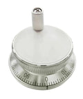 5V CNC Pulse Generator Handwheel Kit for CNC Machines, silver 60mm manual pulse generator with rotary encoder, top view