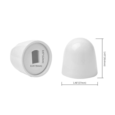 Universal Toilet Bolt Caps Set 4 Pack With Round White Push On Covers And Extra Washers For Easy Installation Conceal Toilet Bowl Fasteners