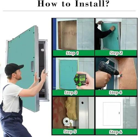 Adjustable Drywall Access Panel With Keyed Lock And Fire Rated Aluminum Shell installation steps for walls and ceilings