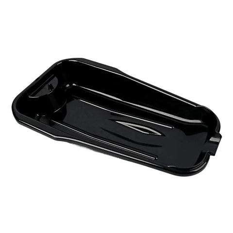 Premium Waste Oil Drain Basin For Car Repair And Motorcycle Maintenance Lightweight, black plastic, large capacity, efficient fluid collection.