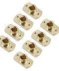 Six Pack Brass T8 Nut For 8mm Trapezoidal Lead Screw 2mm Pitch 8mm Lead Ender 3 CR10 Series Z Axis CNC 3D Printer Parts Easy Install Smooth Motion Durable