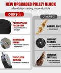 Comparison of new upgraded pulley block features vs other types for Heavy Duty Rope Hoist With Pulley Block And Tackle 4400Lb Capacity 65ft 8 To 1 Lifting For Garage Warehouse Building