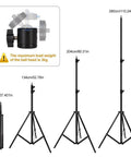 Heavy Duty Light Stand 9.5 Feet Adjustable Tripod for Photo Studio Gear with Cushioned Spring Locking and 3-leg support