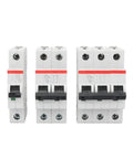 Professional Grade Miniature Circuit Breaker Model S201 Series Rated 25 Amps in three sizes, showcasing compact electrical protection.