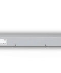 Top Shelf Cloud Managed Security Firewall With Heavy Duty One Gbps Speed And Eight GBE Ports Plus Full SDWAN Features and power input on rear view.