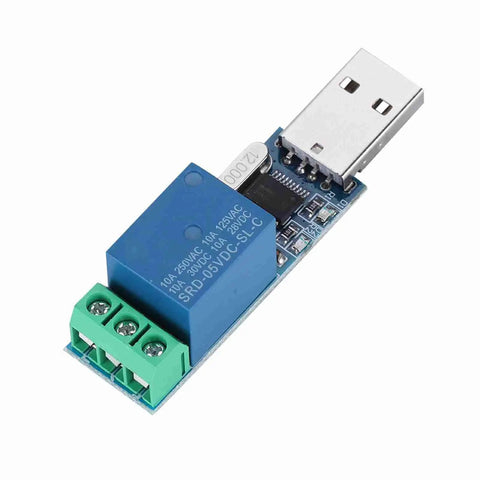 LCUS-1 USB Relay Module With 5V USB Control, 10A Switching, Overcurrent Protection, No Fuss Smart Home Automation Ready, Plug And Play Microcontroller Interface For DIY Projects, Fast Response And Reliable Device Control. USB relay module with screw terminal and connector