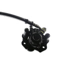 Top view of Rear Hydraulic Brake Kit With Caliper And Master Cylinder For Disc Rotor And Pads For 50cc To 250cc Rugged Go Karts Golf Carts ATVs Buggy Coolster Taotao Black