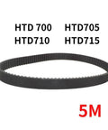 HTD 5M Timing Belt Drive Set 700 705 710 715 Heavy Duty Drive Belt displayed with lengths and 5M label.
