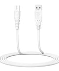 Water Flosser Charger Replacement Cord for Universal Oral Irrigator 4Ft 120Cm White Works With COSLUS Nicwell Nicefeel
