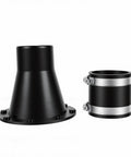Yunseity 2 1/2 Inch Magnetic Dust Collection Connector With Rubber Cuff Coupler For Woodworking Shop Vacuum Hose, black connector and cuff.
