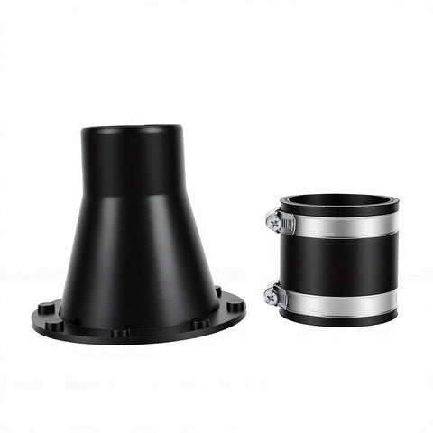 Yunseity 2 1/2 Inch Magnetic Dust Collection Connector With Rubber Cuff Coupler For Woodworking Shop Vacuum Hose, black connector and cuff.