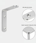 Heavy Duty Stainless Steel L Bracket Shelf Support For Furniture Reinforcement And Floating Shelves Rugged Corner Brace