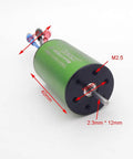 2440 KV Brushless RC Boat Motor With 24mm Can Water Cooling Jacket, green cylindrical motor with red and blue wires