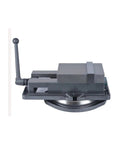 Heavy Duty Cnc Milling Machine Vise Featuring 8 Inch Precision Flat Nose Jaws, exhibited from the side, designed for tight gripping.