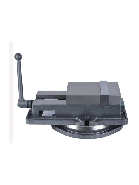 Heavy Duty Cnc Milling Machine Vise Featuring 8 Inch Precision Flat Nose Jaws, exhibited from the side, designed for tight gripping.
