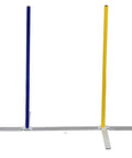 Outdoor Dog Agility Weave Pole System For Above Ground Obstacle Course Training 6 Pole Set With Rustproof PVC And Aluminum Poles