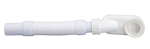 Heavy Duty Acrylic Bathtub Drain Kit With Overflow Featuring Corrosion Resistant Piping And Leakproof Design showing durable white acrylic plumbing pipe.