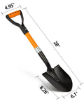 All Around Mini Garden Shovel 28 Inch D Handle Kid Friendly Beach And Garden Tool Lightweight Digging Spade for transplanting, fertilizing