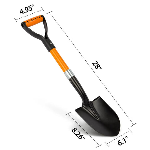 All Around Mini Garden Shovel 28 Inch D Handle Kid Friendly Beach And Garden Tool Lightweight Digging Spade for transplanting, fertilizing